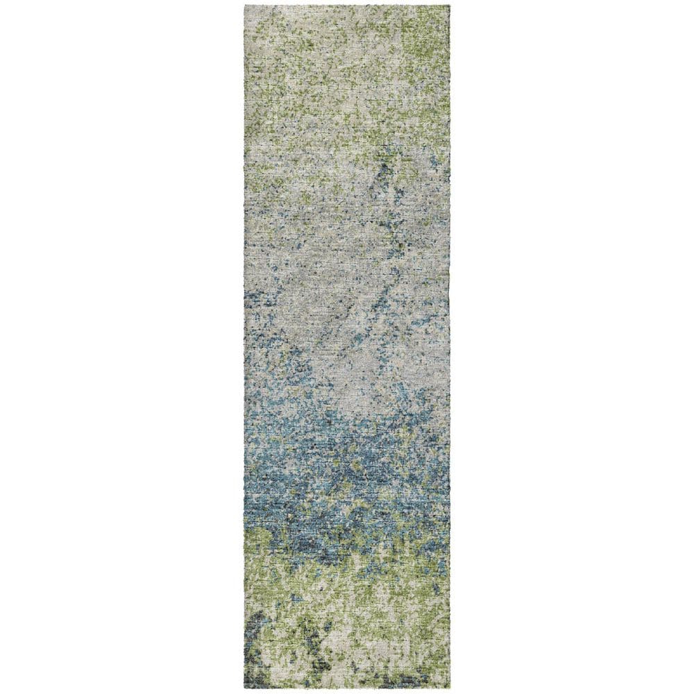 Dream Shag Premium Machine Washable Abstract ADS36 Green 2 ft. x 7 ft. Runner Rug price history on PriceWatchPro