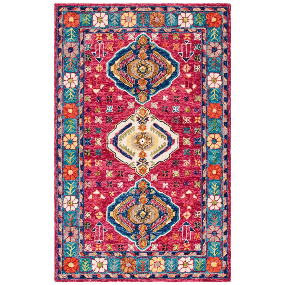 Aspen 5 ft. x 8 ft. Red/Blue Abstract Western Area Rug price history on PriceWatchPro
