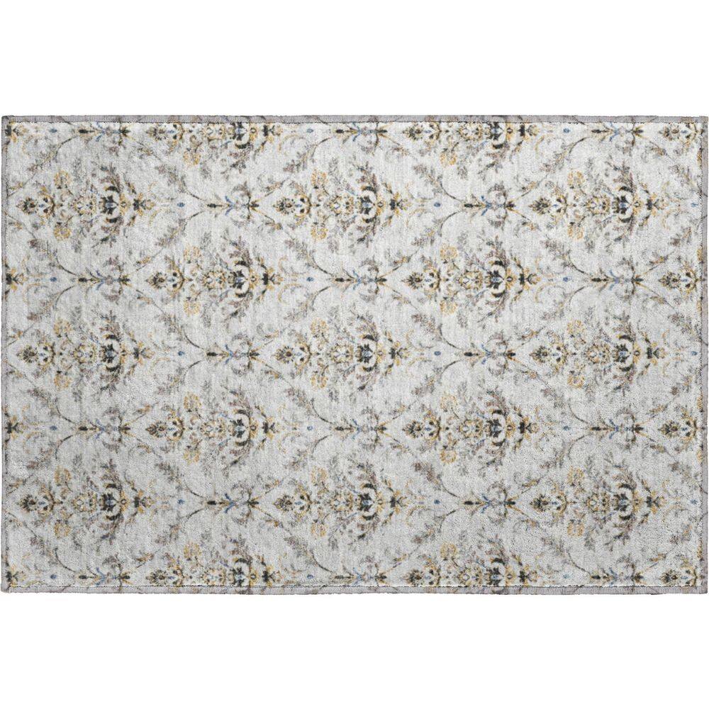 Mayfield Premium Machine Washable Abstract AMF2325 Silver 3 ft. x 4 ft. Area Rug price history on PriceWatchPro
