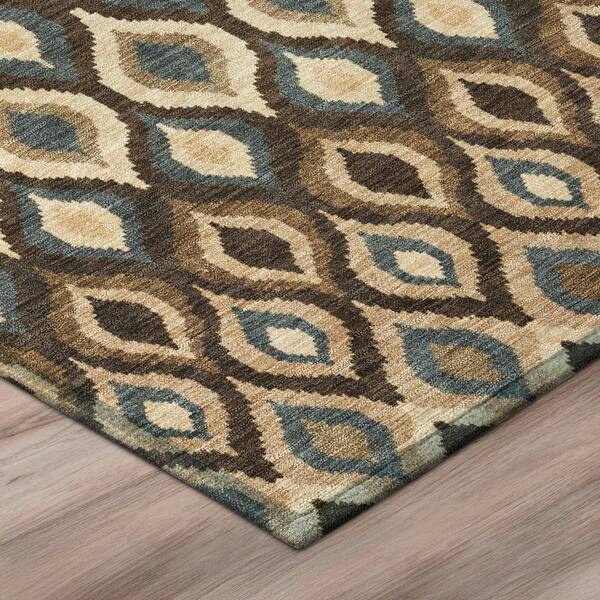 Chantille Machine Washable Indoor/Outdoor Abstract ACN3122 Coffee 3 ft. x 5 ft. Area Rug