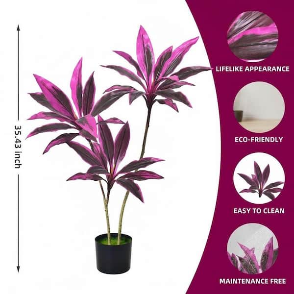 Afoxsos 6 in. 4 ft. Artificial Red Sister Cordyline Tree Indoor Outdoor  Decor Faux Plant Dracaena Hawaiian Fake House Plant 59A1124A1527 - The Home  Depot