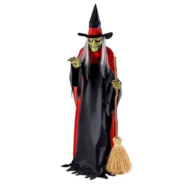 Home Accents Holiday 7 ft. Animated LED Spellcasting Witch 24PA00846