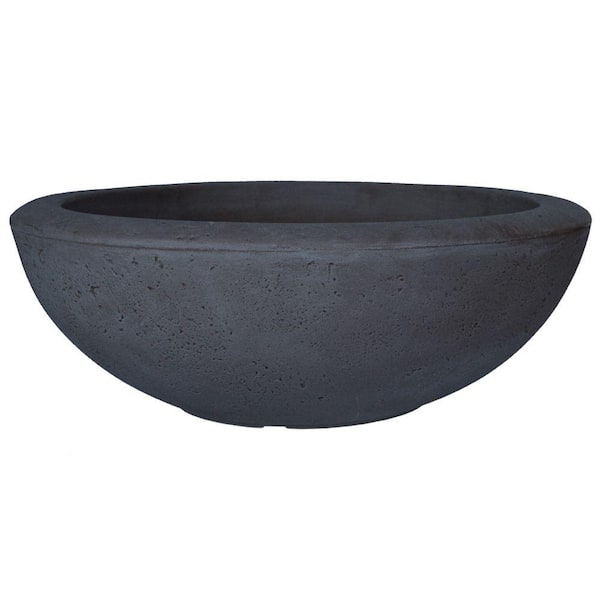 Planters Online 21 in. Round Slate Resin Bowl Planter