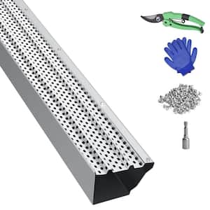 5 in. x 40 in. 16-Piece Gutter Guards, Easy DIY Leaf Guard Gutter Cover System Total Length 54 ft.