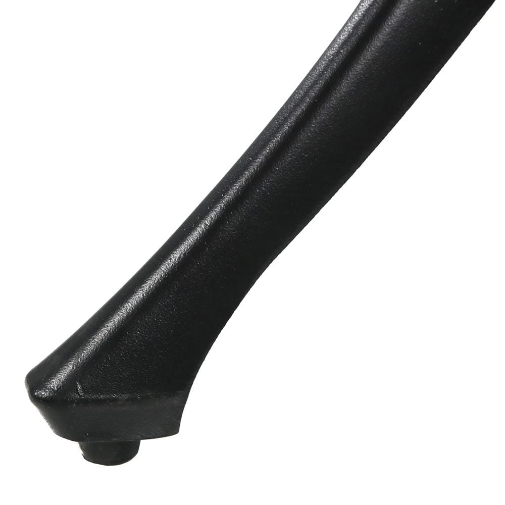 Black Cast Aluminum Square Outdoor Dining Table with Umbrella Hole