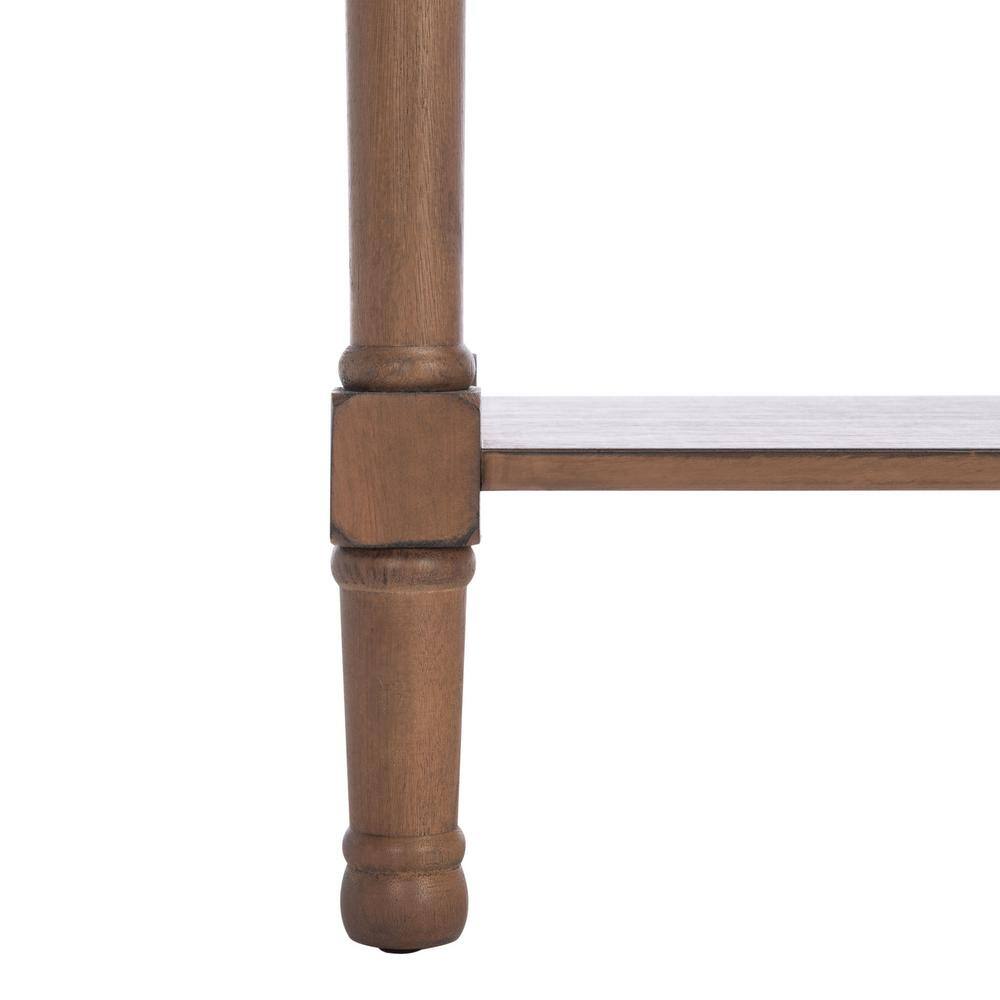 Halton Brown 40" Wood and Metal Console Table with Storage