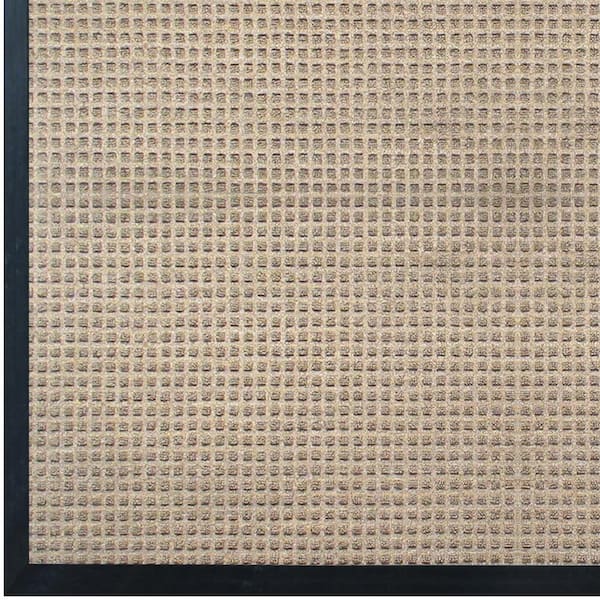 Unbranded A1HC Rub-Poly Multi Beige 48 in. x 72 in. Rubber Non-Slip Indoor Outdoor Scraper Door Mat