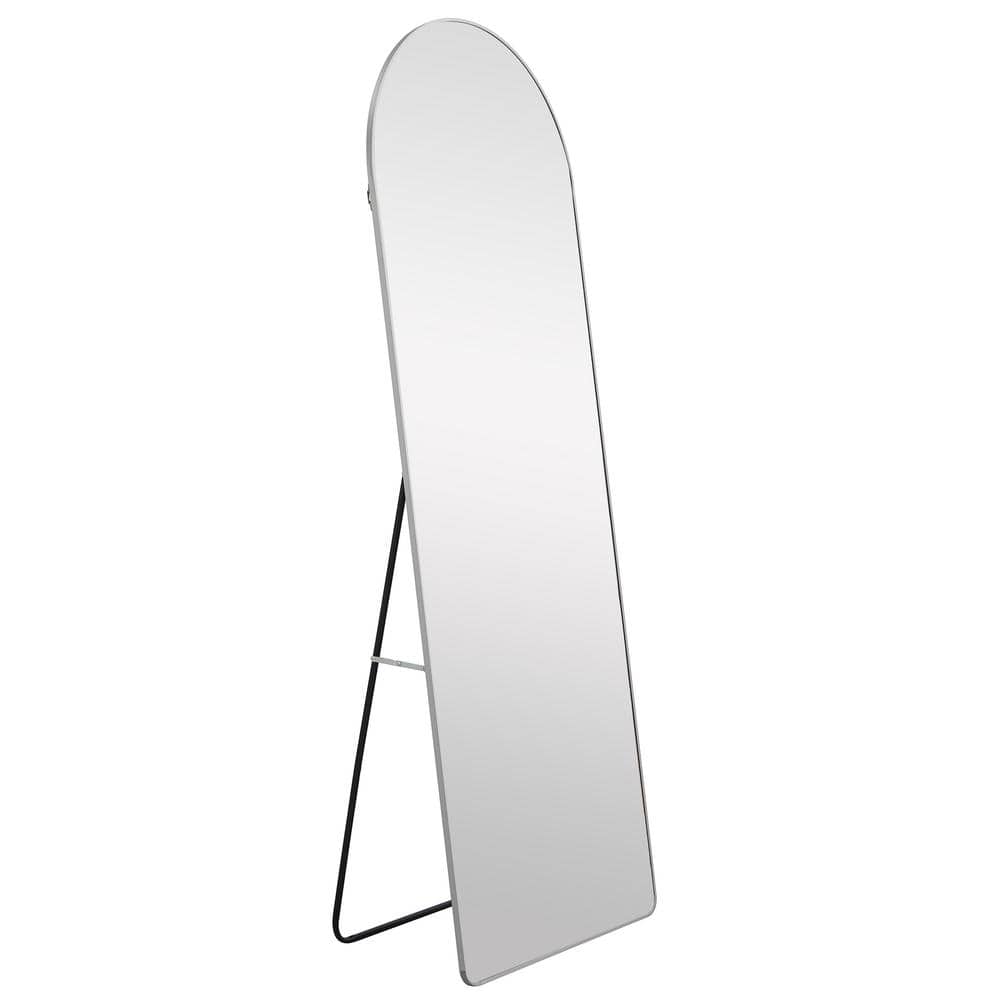 23.2 in. W x 64.9 in. H Arched Framed Wall Bathroom Vanity Mirror Floor Sta