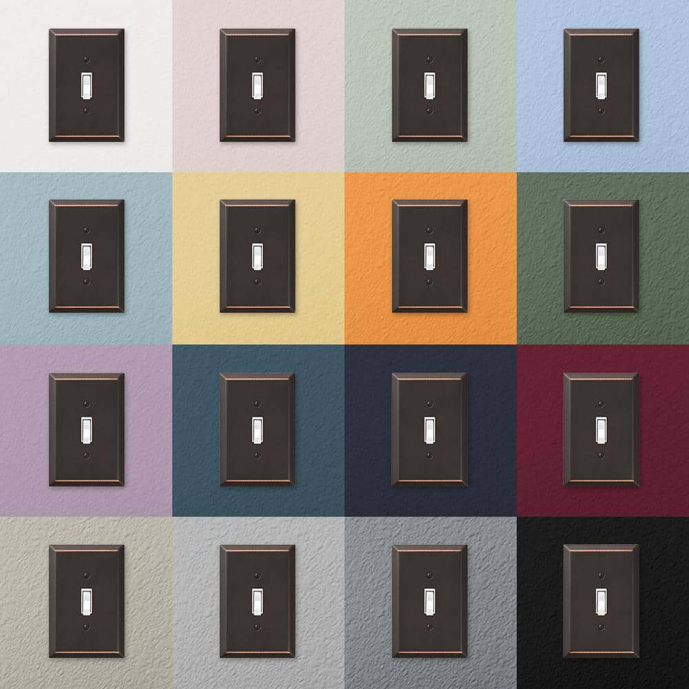 Amerelle 463BDB Oversized Wallplate, 1 Blank, Steel, Aged Bronze, 1-Pack