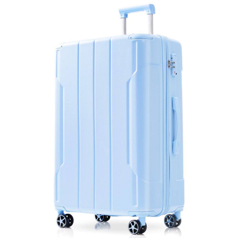 Tatahance 25.8 in. Sky Blue Lightweight ABS Hardshell Expandable
