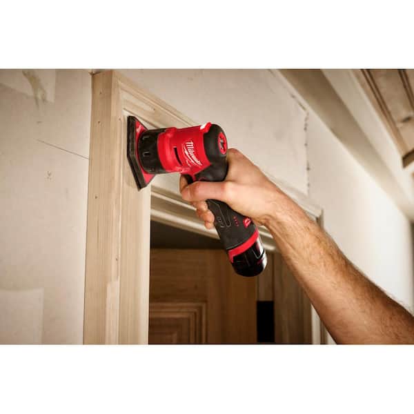 Milwaukee M12 FUEL Orbital Detail Sander (Tool-Only) w/M12 12-Volt 