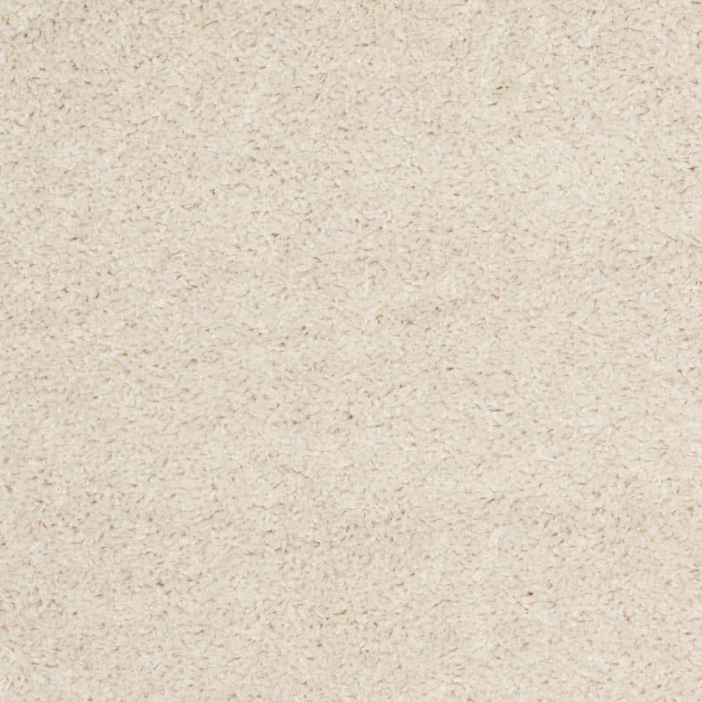 Cream 8' x 10' Tufted Shag Area Rug
