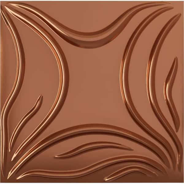 Ekena Millwork 19 5/8 in. x 19 5/8 in. Savannah EnduraWall Decorative 3D Wall Panel, Copper (Covers 2.67 Sq. Ft.)