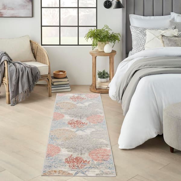 Pompeii Multicolor 2 ft. x 8 ft. Nature-inspired Contemporary Runner Area Rug
