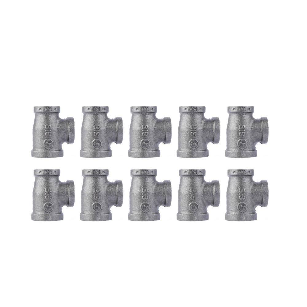 3/4 in. x 1/2 in. x 1/2 in. Black Iron FPT x FPT x FPT Reducing Tee Fitting (10-Pack) price history on PriceWatchPro