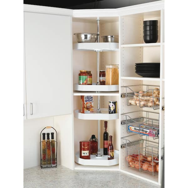 Rev-A-Shelf 2-Shelf 20 in. D-Shape Lazy Susan