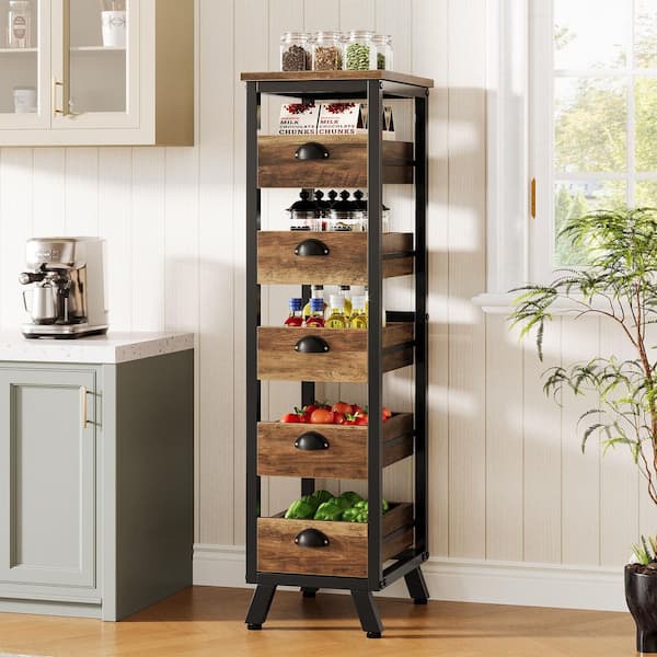 TRIBESIGNS WAY TO ORIGIN Bachel Brown 5 Shelf Wood 23.62 in. W