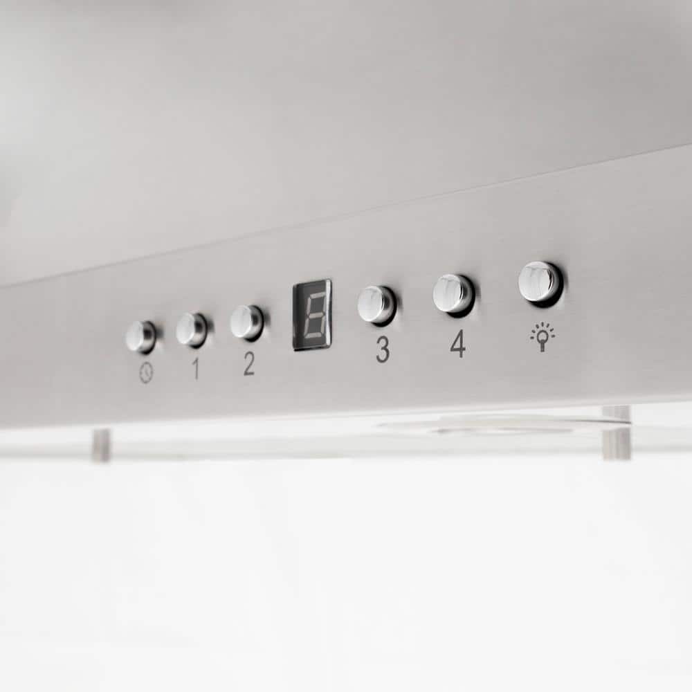 36'' Brushed Stainless Steel Convertible Island Range Hood