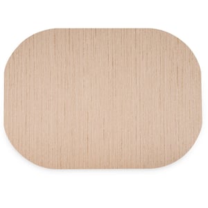 Easy Care Strings/Oval 17 in. x 12 in. Pearl Vinyl Placemats (Set of 6)
