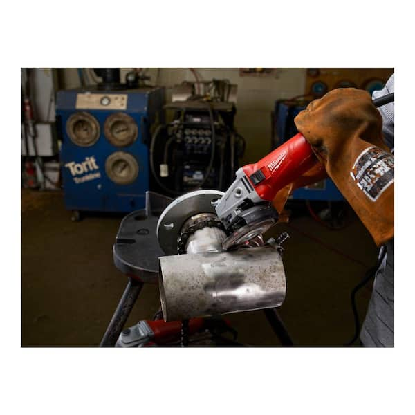 11 Amp 4.5 in. Small Angle Grinder with Slide Lock-On Switch