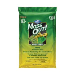 20 lb. 5,000 sq. ft. Lawn Moss Killer Granules Plus Fertilizer 20-0-5