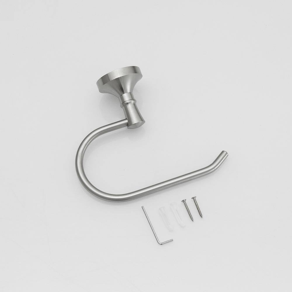 Brushed Nickel Wall Mounted Round Toilet Paper Holder