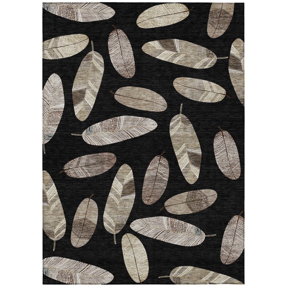 Chantille Machine Washable Indoor/Outdoor Abstract ACN2649 Black 10 ft. x 14 ft. Area Rug price history on PriceWatchPro