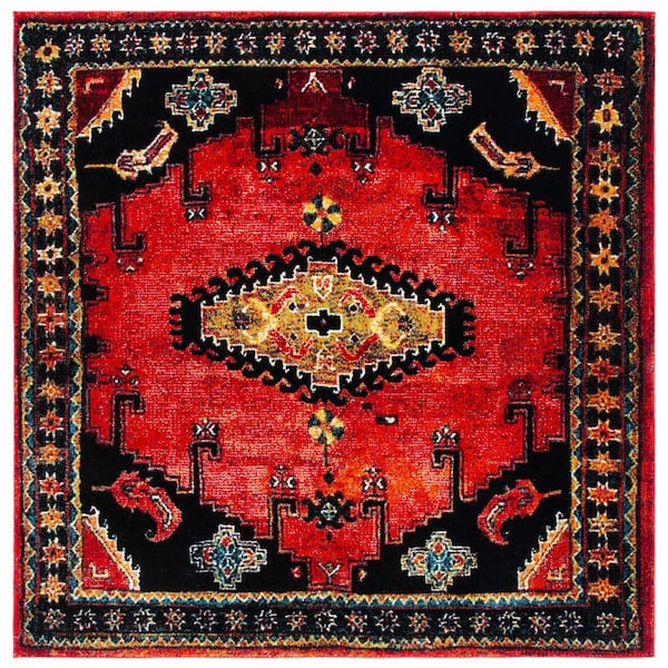 Small Entryway Vintage Geometric Red 3X4 Tribal Design Oriental