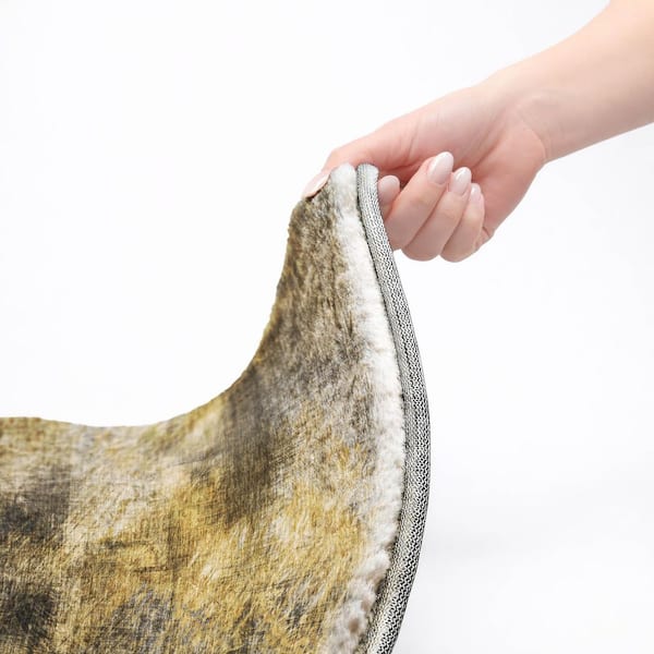Dream Shag Premium Machine Washable Abstract ADS596 Mocha 10 ft. x 14 ft. Area Rug