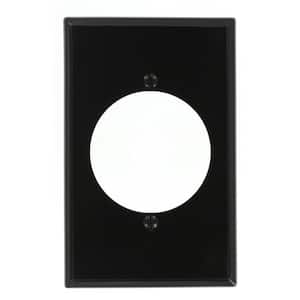 Black 1-Gang Single Outlet Wall Plate (1-Pack)