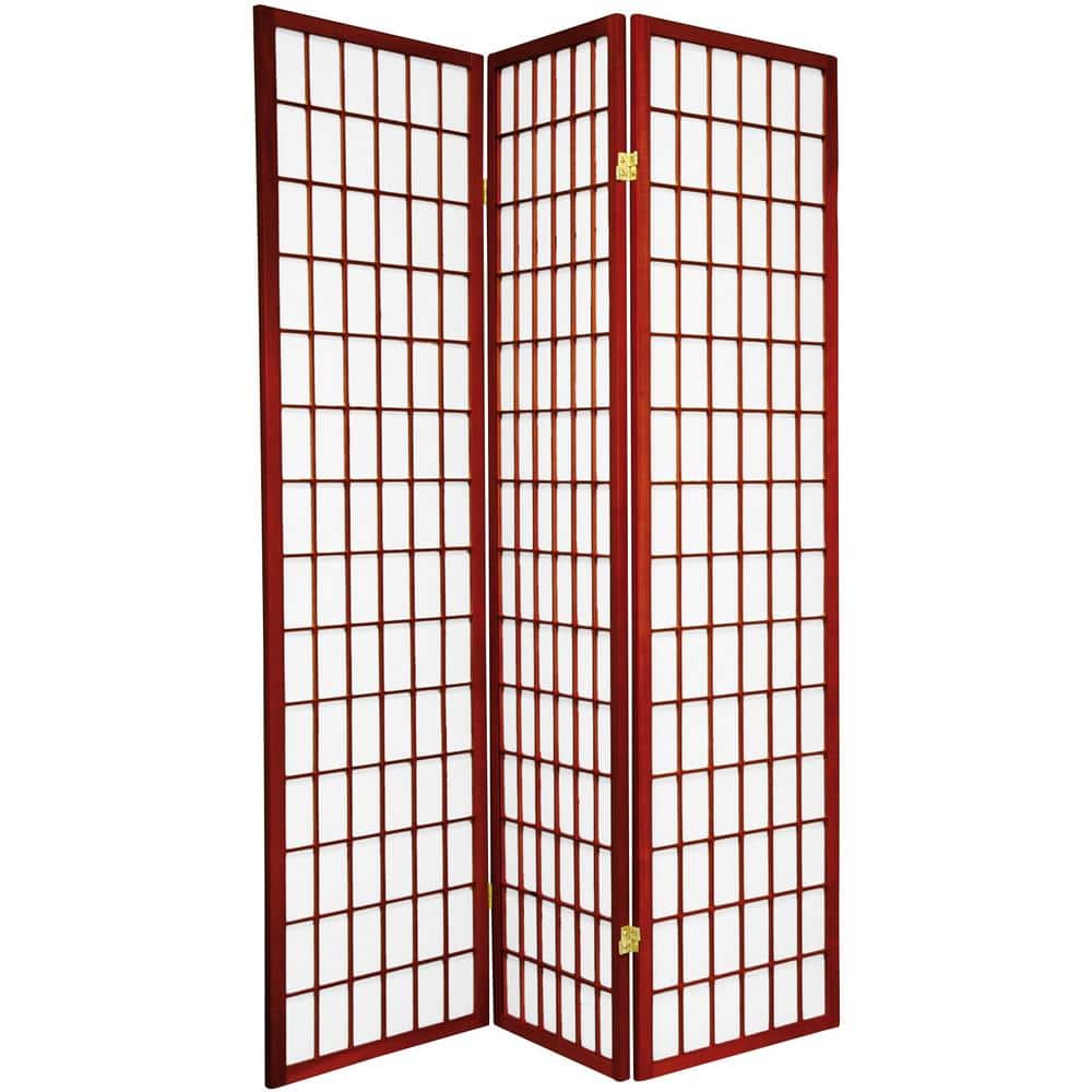 Rosewood 6 ft Tall Shoji Screen with Spruce Frame