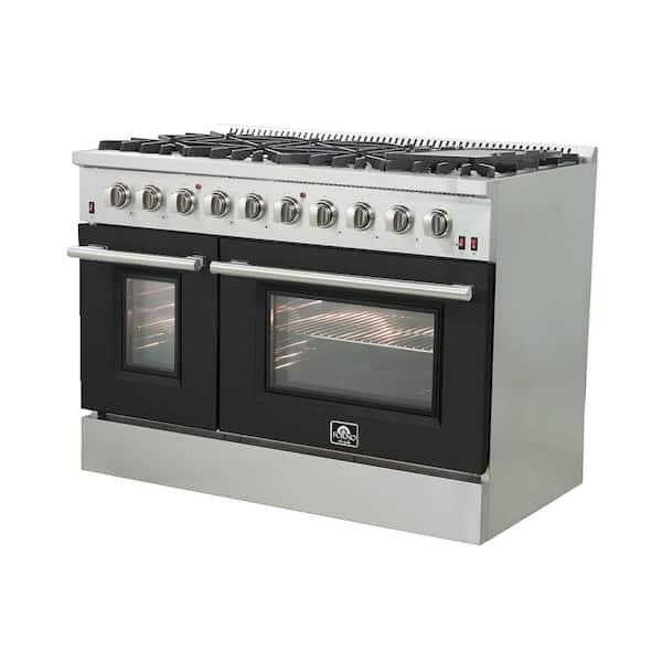 Forno ALTA QUALITA 48 in. Pro Style Cooktop with Griddle and 8 Sealed Brass  Burners -160,000 BTU - in Stainless Steel FCTGS5751-48 - The Home Depot