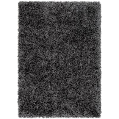 Home Must Haves Shag Area Rug 5' x 7' Black 