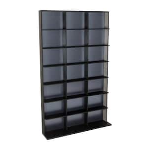 Elite Media Storage Cabinet Medium 609CD's/420DVD's/483 Blu-ray, Black