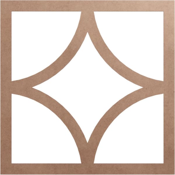 Ekena Millwork 26 in. x 9.875 in. x 0.25 in. Wood Medallion Moulding