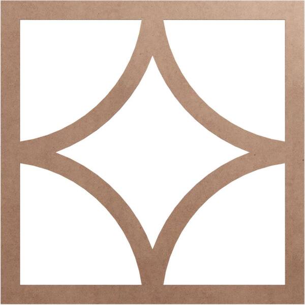 Ekena Millwork 34 in. x 14.5 in. x 0.25 in. Wood Medallion Moulding