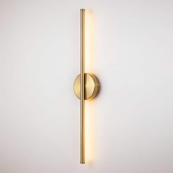 Rennnsan Aidan 1-Light Gold Linear Dimmable LED Wall Sconce WS8101