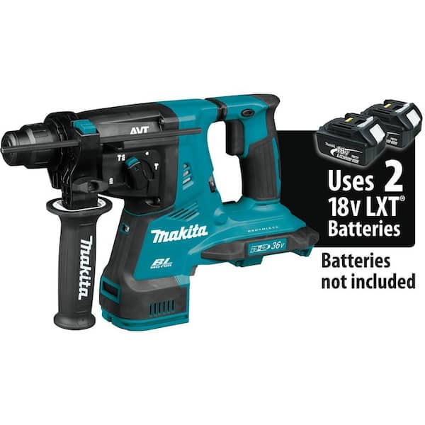 Makita 18V X2 LXT 36V 1 1 8 in. Brushless Cordless Rotary Hammer Kit with HEPA Dust Extractor AFT AWS Capable 5.0 Ah XRH10PTW