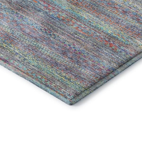 Mayfield Premium Machine Washable Abstract AMF2148 Blue 2 ft. x 3 ft. Accent Rug
