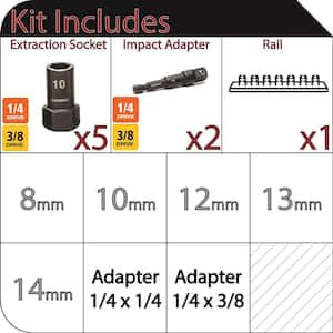 Metric Dual Direction Extraction Socket Set (7-Piece)