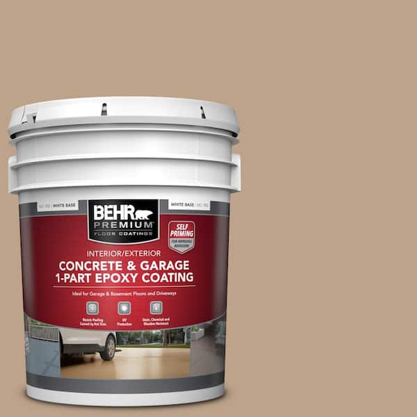 BEHR PREMIUM 5 gal. #N260-4 Merino Self-Priming 1-Part Epoxy Satin Interior/Exterior Concrete and Garage Floor Paint