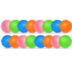 16-Piece Reusable Soft Silicone Water Balloons with Easy Quick Fill and Self-Sealing for Summer Toys, 4-Color