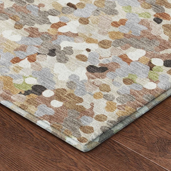 Mayfield Premium Machine Washable Abstract AMF2507 Beige 10 ft. x 14 ft. Area Rug