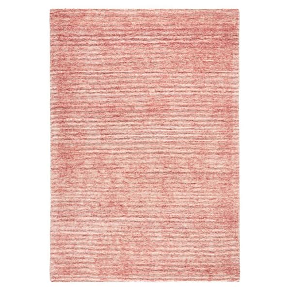 TOWN & COUNTRY LIVING Rita Hand Tufted Wool Ribbed Textured Red 5 ft. x 7 ft. Area Rug