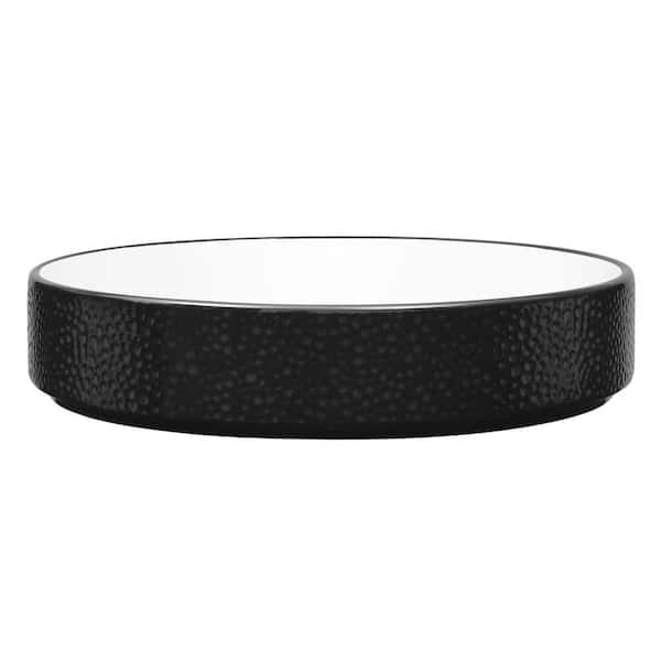 Noritake Colortex Stone Black Porcelain Deep Plate 7-1/2 in.