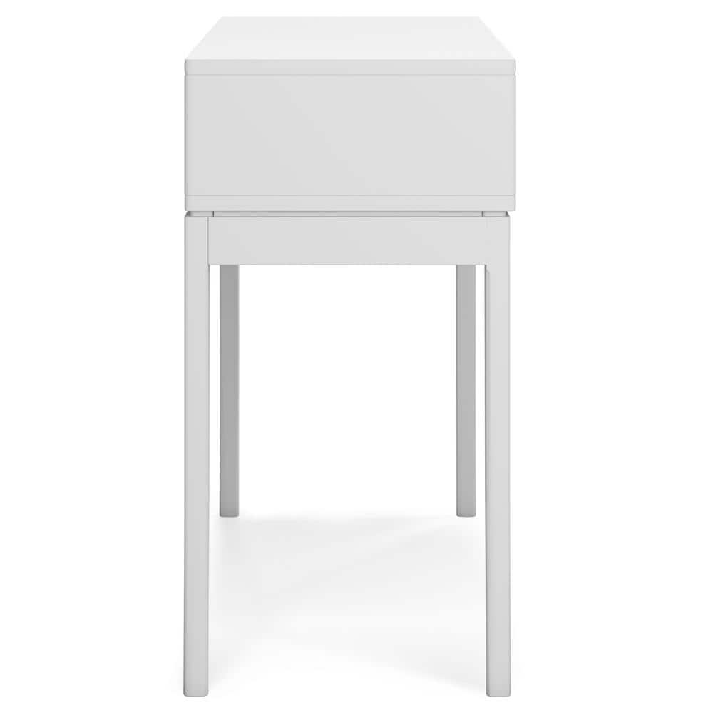 Harper Mid-Century White Solid Hardwood Console with Storage
