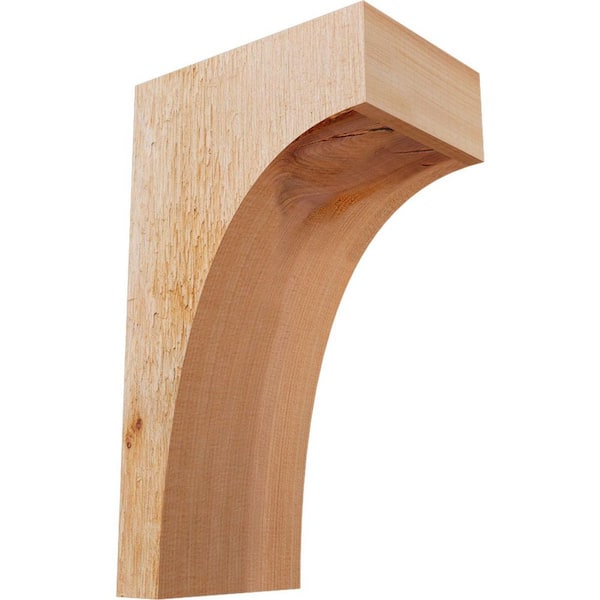 Ekena Millwork 4 in. x 6 in. x 10 in. Western Red Cedar Huntington Rough Sawn Corbel