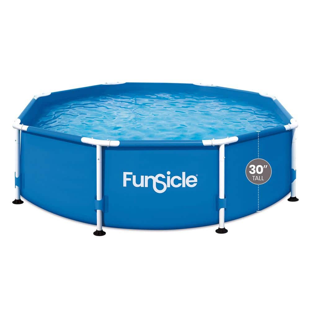 Funsicle 8ft x 30in Blue Round Frame Above Ground Pool with Filter Pump