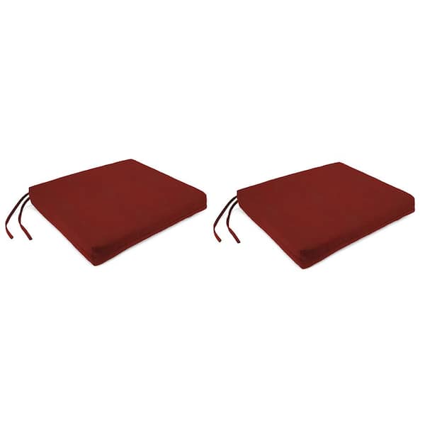 Jordan Manufacturing 19 in. L x 17 in. W x 2 in. T Outdoor Seat Cushion in Canvas Brick (2-Pack)