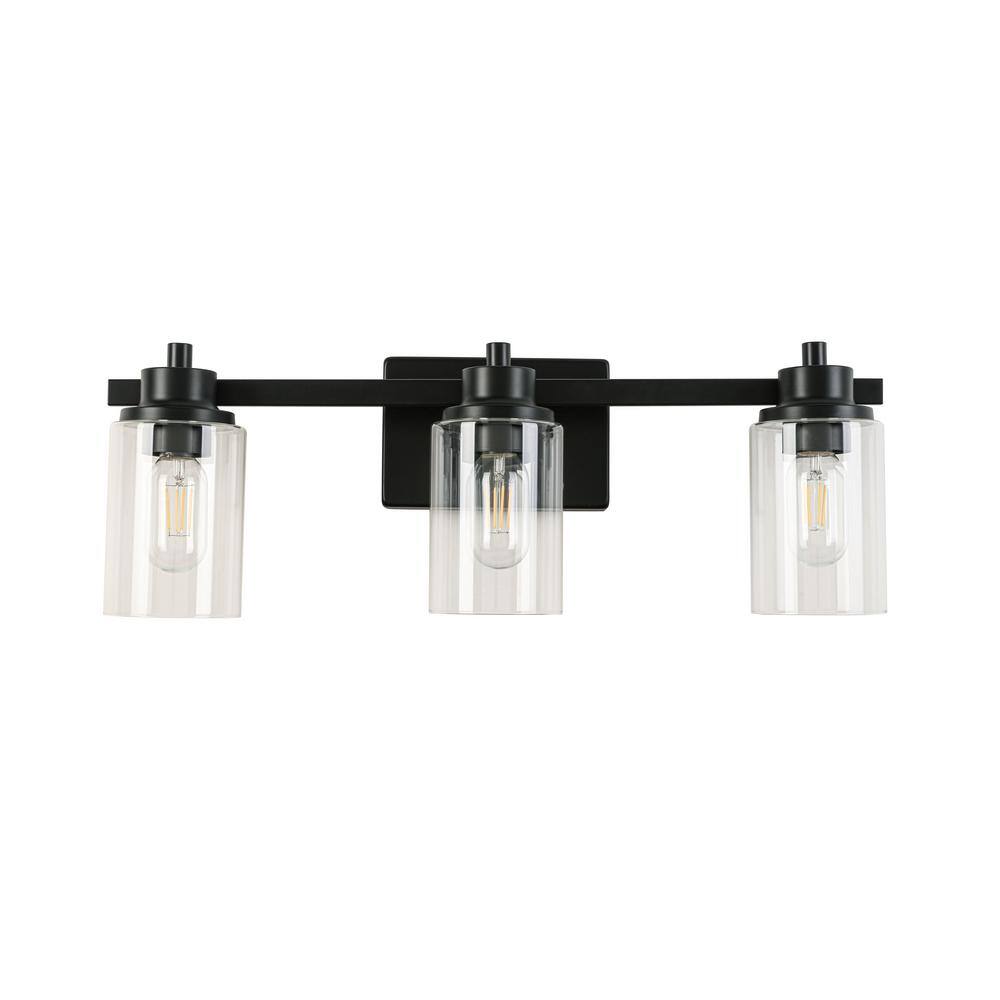 3 Lights black Clear glassDressing Table Wall Lights，Bulb Not Included price history on PriceWatchPro